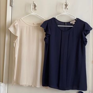 2 Loft blouses size S and XS
